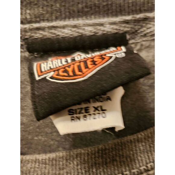 Harley Davidson Motorcycles T-shirt Men's XL faded Charcoal Gray - Picture 3 of 3